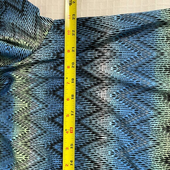 Per Seption Concept Tunic Top Women 1X Black White Red Chevron 3/4 Sleeve Blouse - Picture 14 of 16